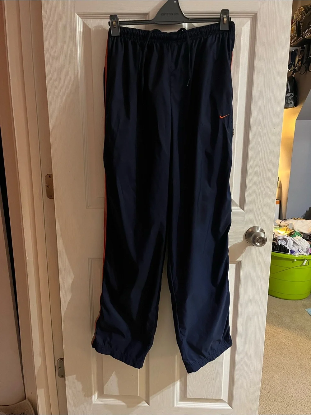 Nike Men’s Navy Joggers with Orange Trim